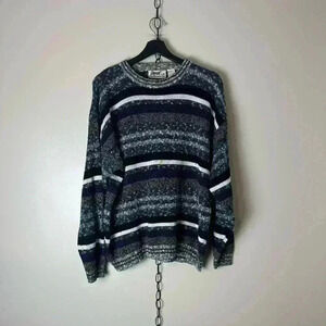 Vintage  Impact Striped Patterned Sweater Size XL